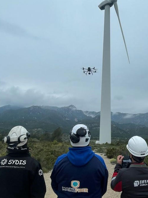 Inspección de palas con drones IA